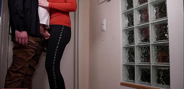 Fucking some Random Delivery Man without Condom while my Boyfriend is Working - Dont Cum inside me